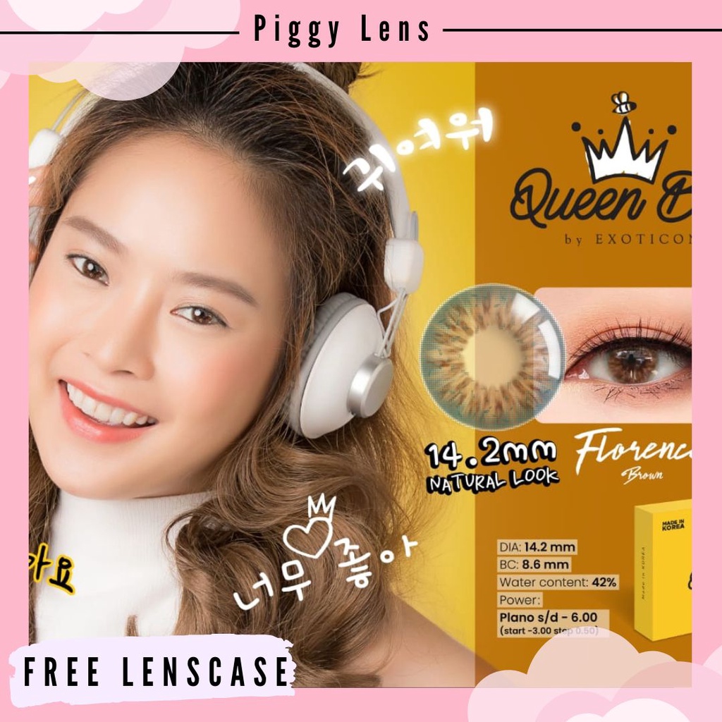 SOFTLENS X2 QUEEN BEE DIA 14.2MM NORMAL + FREE LENSCASE