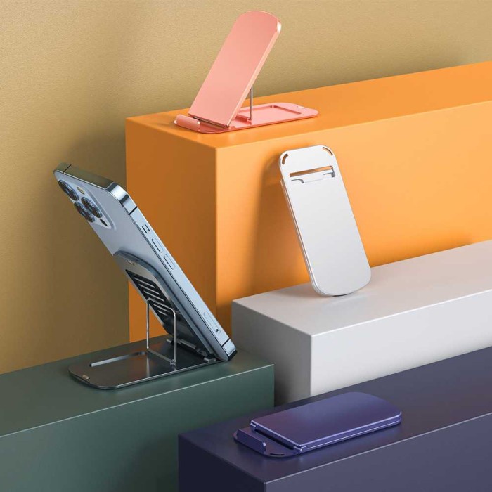 Phone Stand Holder Hp Dudukan Smartphone Di Meja Bahan Aluminium