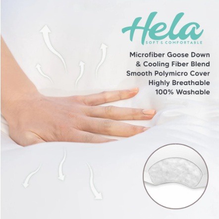 BANTAL TIDUR HELA DELUXE QUEEN MICROFIBER STANDARD 45X65 CM [SWEETSPACE]