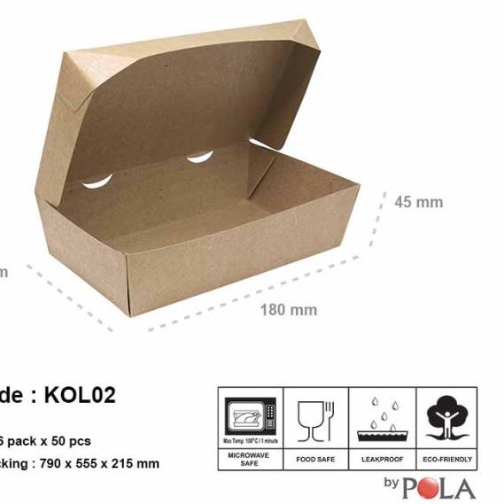 

Paper Lunchbox Large Brown Kraft / KOL02 Metropack- 50pcs