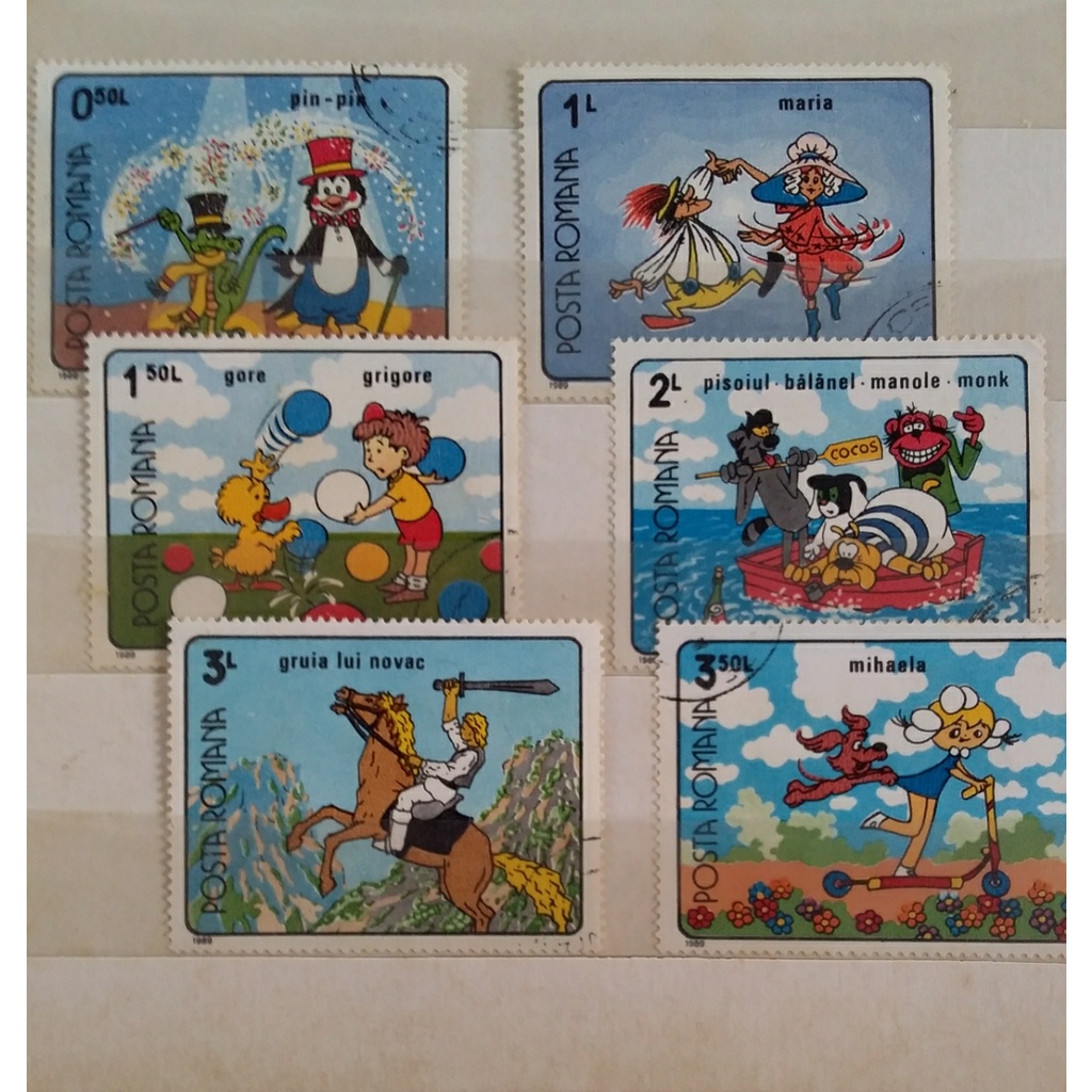 

prangko kartun rumania mint