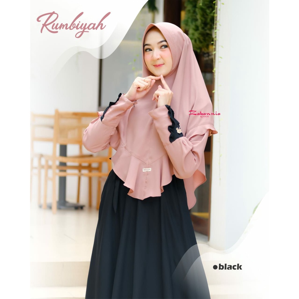 KHIMAR RUMBIYAH MOCCA BY ZABANNIA/KHIMAR CREPE/KHIMAR PAD/KHIMAR MURAH/WOLLY CREPE