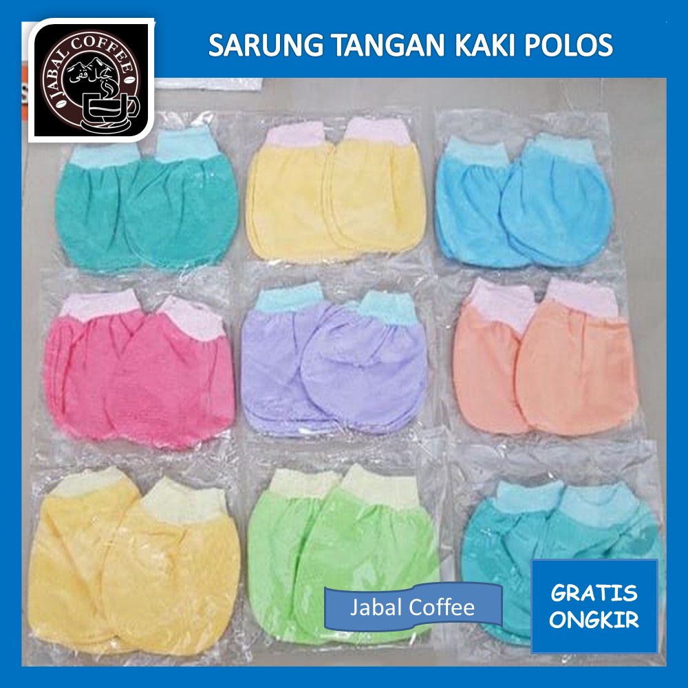 Sarung Tangan Kaki Bayi Baru Lahir / Sarung Tangan Sarung Kaki Bayi Polos New Born