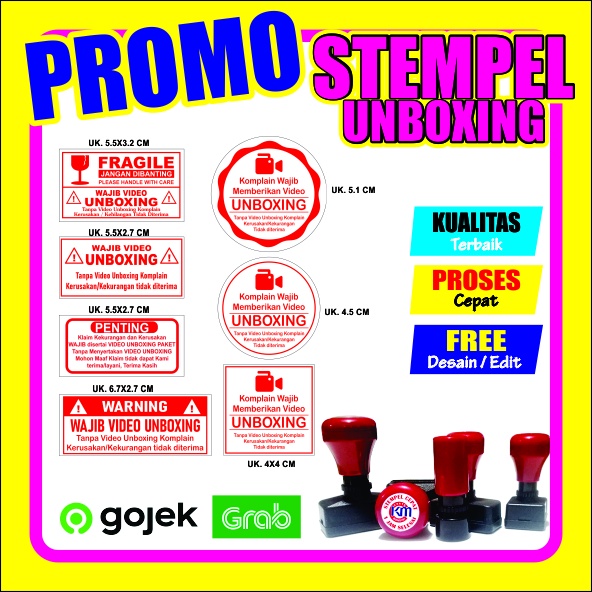 Jual Stempel Unboxing Stempel Paket Stempel Kardus Stempel Packing