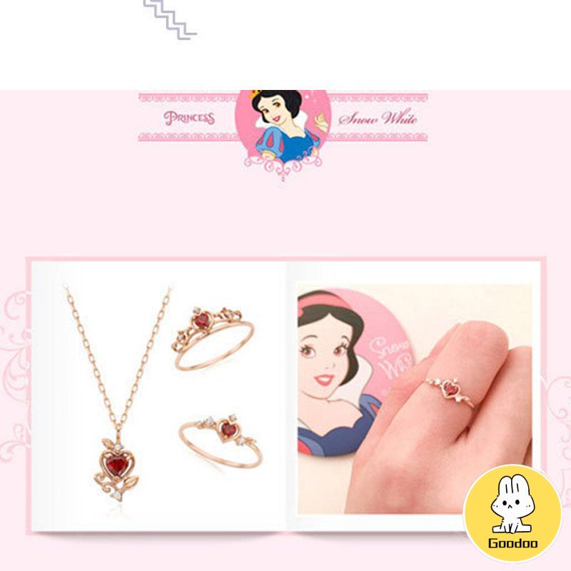 (Ready Stock) Ring Korea Adjustable Disney Princess Ring 925 Silver Open Crown Ring Version Korea -Doo