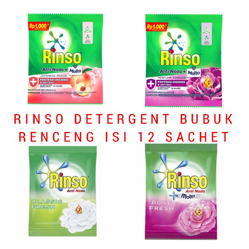 Jual Rinso Anti Noda Molto Renceng Sachet G Shopee Indonesia