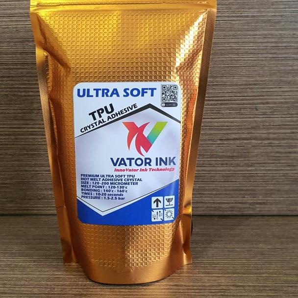 

VATOR TPU ULTRASOFT 250gr CRYSTAL DTF ADHESIVE LEM SABLON PLASTISOL