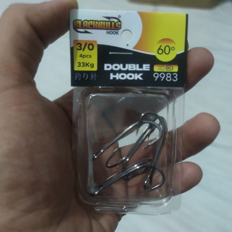 Double hook blackbulls  60° 9983 BN-3/0