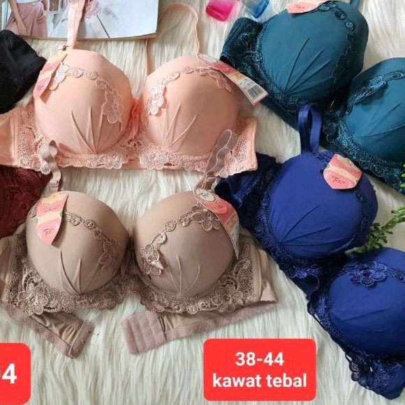 Bh Teli 804 Renda Bra Brokat Berkawat Busa Tebal Kait 3