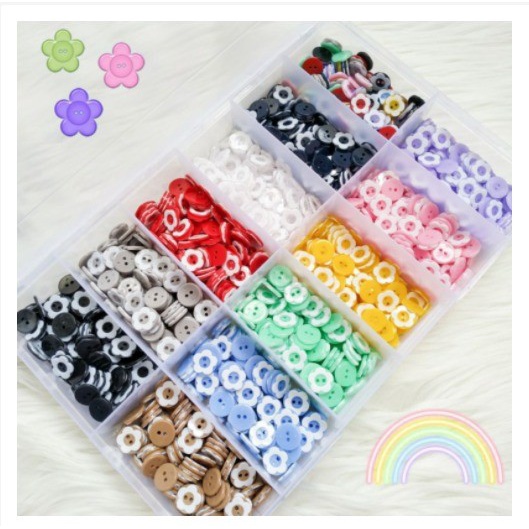 kancing baju sakura 15 mm / 1,5 cm isi 144 pCS