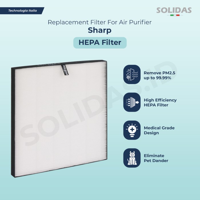 TERBARU Replacement Filter Air Purifier Sharp (FZ-F30HFE) / HEPA+Antibacterial - HEPA Filter