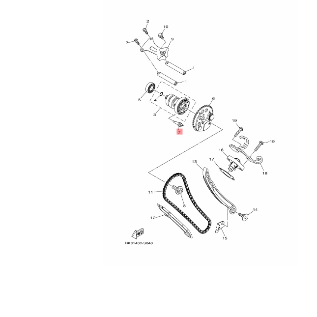 CAM AS PEN DECOMPRESSION GIGI SENTRIK NOKEN AS R15 VVA V3 MT15 XSR VIXION R 155 ORIGINAL YGP BK6-E2288-00
