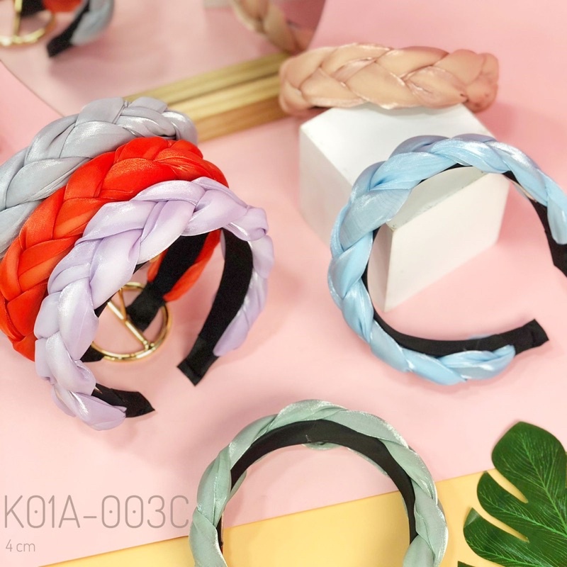 BANDO KEPANG BANDANA SCRUNCHIE ALA KOREA KOREAN HEADBAND TEBAL BESAR JALIN ORGANZA BANDO NAGITA