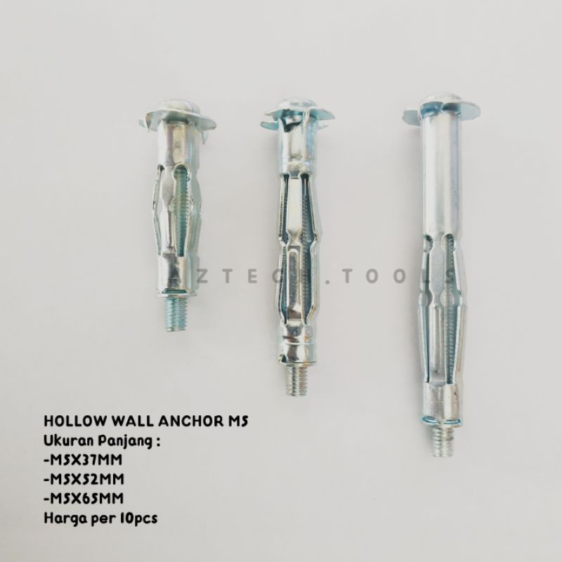 Jual Hollow wall anchor M5 gypsum wall isi 10pcs Shopee Indonesia