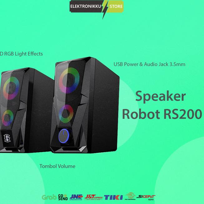 Speaker Robot RS200 Powerfull Bass For Speaker Komputer | PC | Laptop