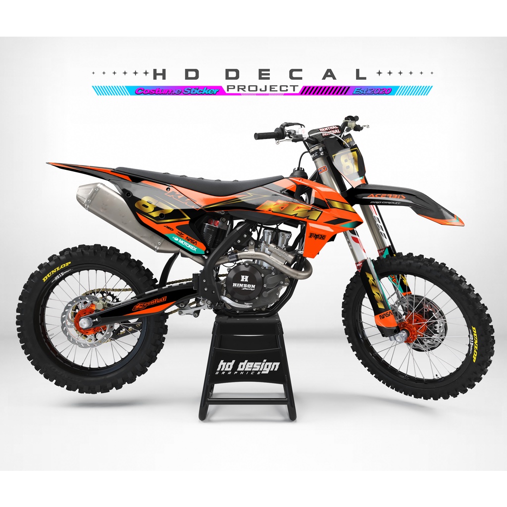 DECAL STIKER KTM 250 2017-2018 /KTMSIXDAY/KTM 85 DESAIN COSTUME