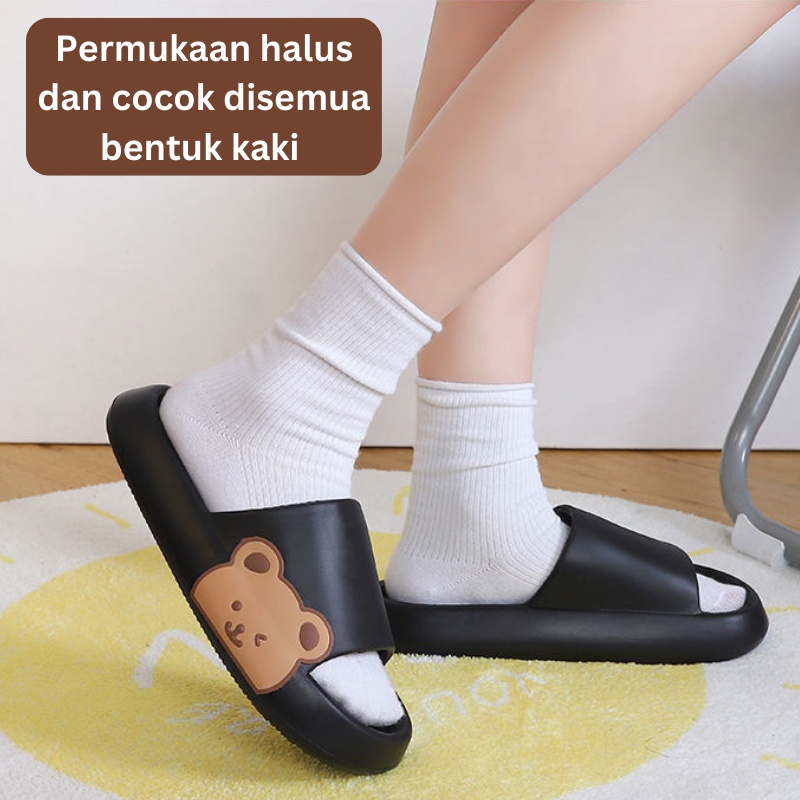 Mainland Sandal Karet Wanita Sendal Rumahan Motif Kartun Lucu HSN122