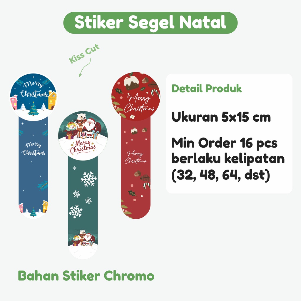 

Stiker Segel Toples Kue Natal/ Sticker Christmas Hampers Kue Kering