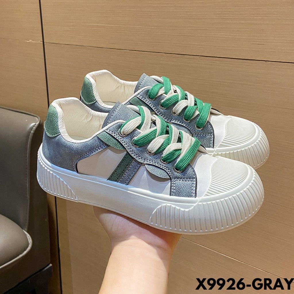 SEPATU SNEAKERS WANITA CLASSIC WARNA KEKINIAN BANYAK YANG SUKA MATERIAL PU BERKUALITAS IMPORT 9926