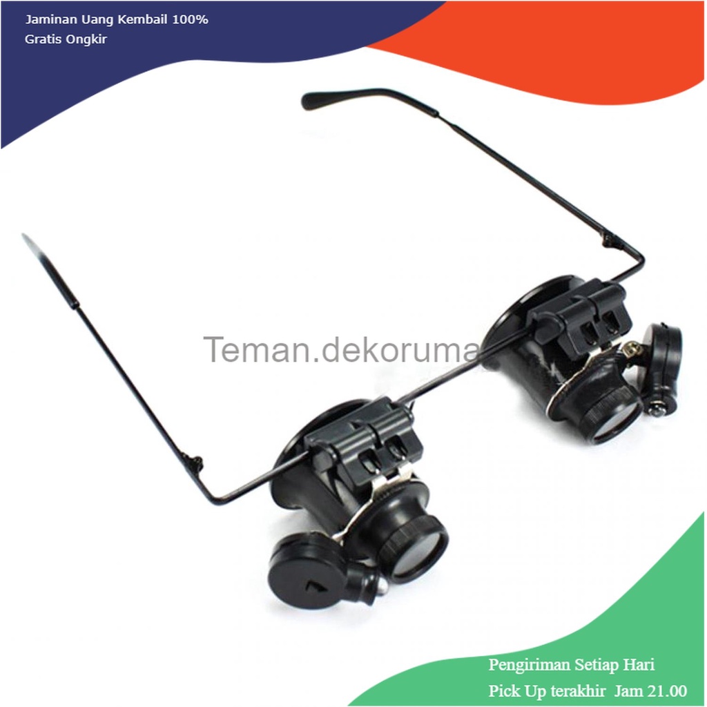 TD-PR2 Gorelax Kacamata Pembesar Reparasi Jam Perhiasan 20x Magnifier - 9892A