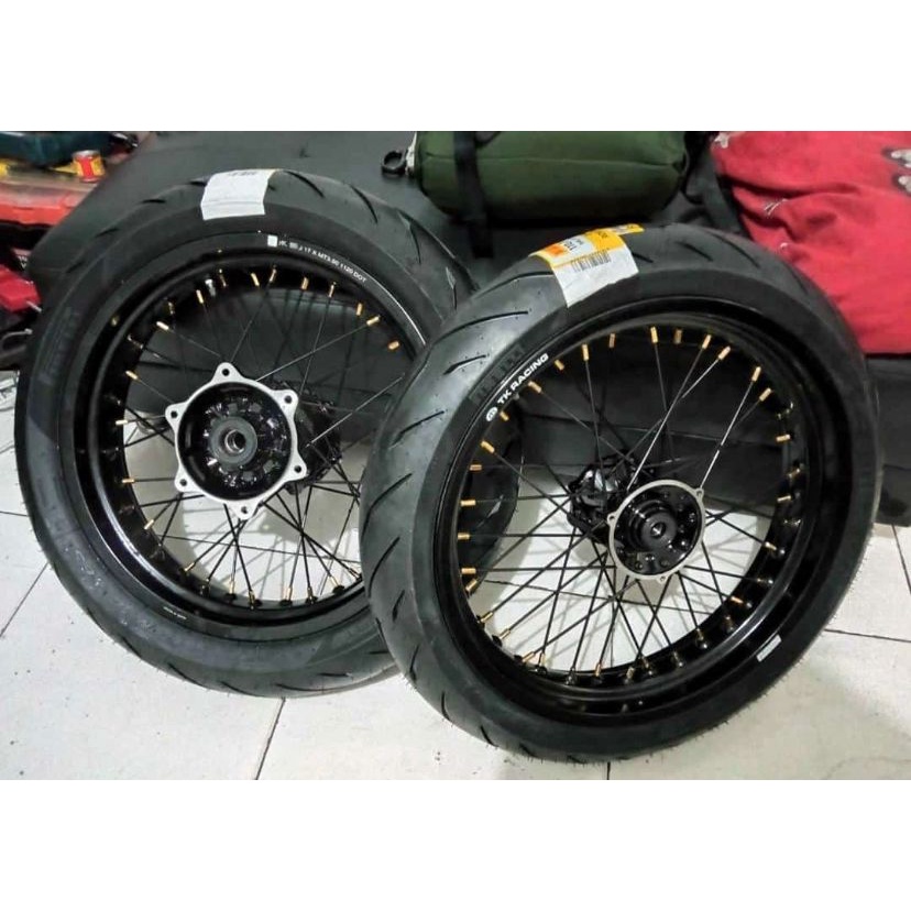 BANSET SUPERMOTO WR155 VELG 17 TK RACING JAPAN