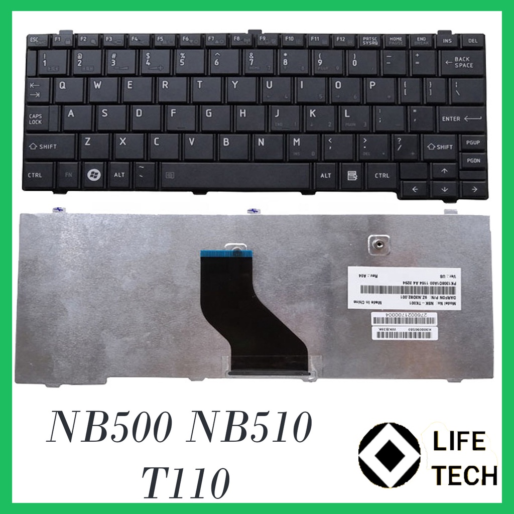 KEYBOARD TOSHIBA NB200 NB201 NB500 NB505 NB510 NB520 NB200 NB205 NB250 T110 T115 :