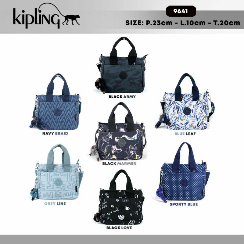 Tas wanita handbag selempang K1pling 9641 free gantungan boneka