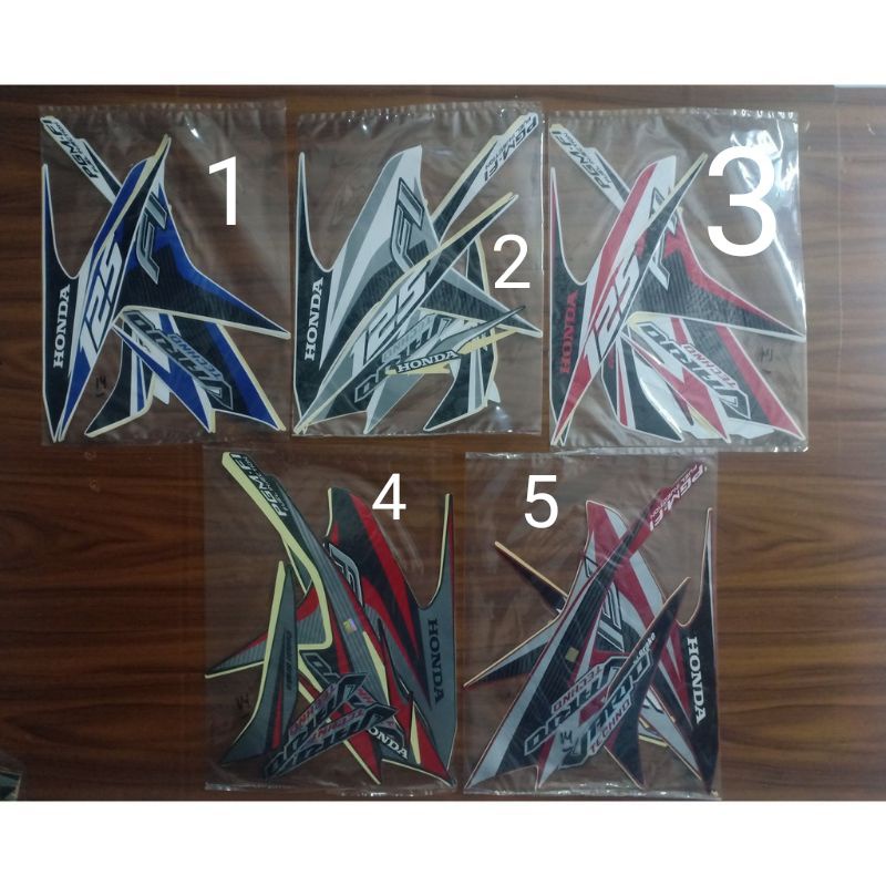 1 set Stiker les body les sayap motor lis motor Vario techno 125 fi 2014 honda stripping motor honda