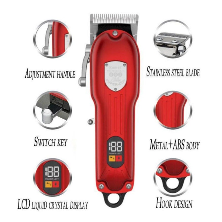 COD Alat Cukur Rambut Kemei 802 Hair Clipper Taper Cukuran KM 802