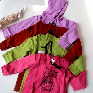 Tunik Hoodie Sweater Anak Perempuan 3 - 11 Tahun