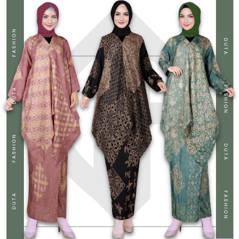 Setelan Batik Wanita Set Rok Blouse V Batik Baby Premium Semi Sutra