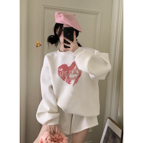 EUNII Sweater Lengan Panjang   Korean Style/Hoodie Oversize/Baju Wanita/Switer Wanita