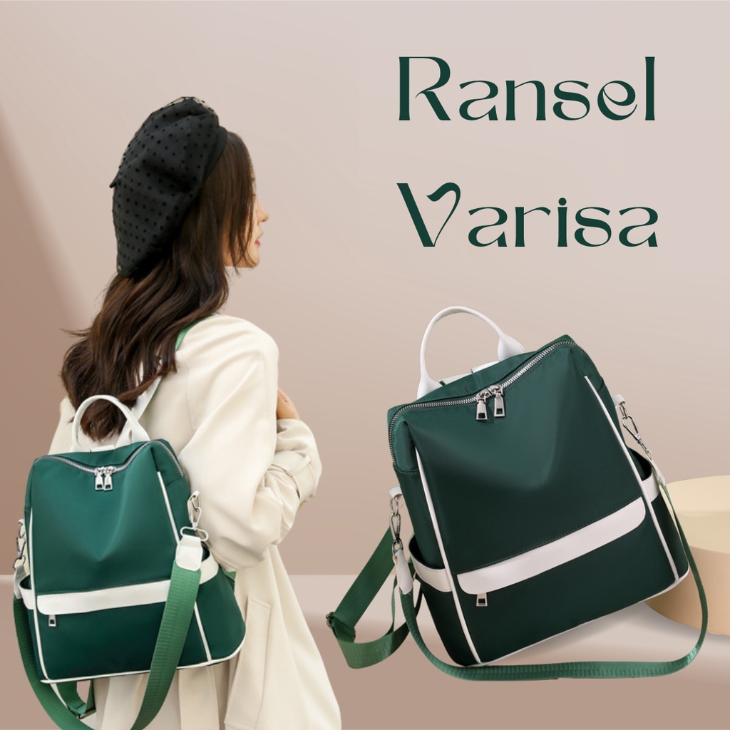 TAS RANSEL WANITA IMPORT ANTI AIR KOREA HIJAU VARISA TA695G3 GENDONG PUNGGUNG SEKOLAH KULIAH KERJA BACKPACK CEWEK MURAH REMAJA KEKINIAN BRANDED BATAM