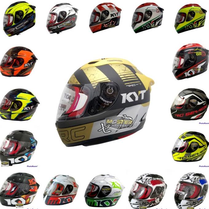HELM KYT FULL FACE RC7 MOTIF RC SEVEN MOTIF SERIES RC 7 KYT CORAK FULL