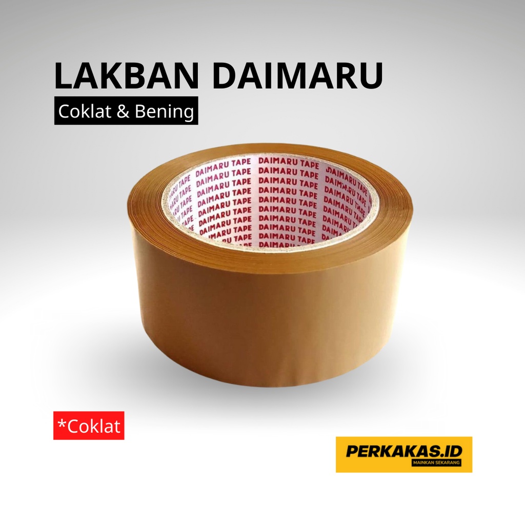 Lakban Bening Coklat 90 Yard 2 Inch 76 Meter DAIMARU