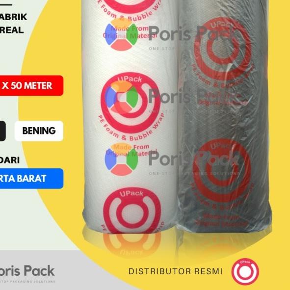 

Bubble Wrap UPack 125 cm x 50 Meter 2,3 kg - 3kg, Bening