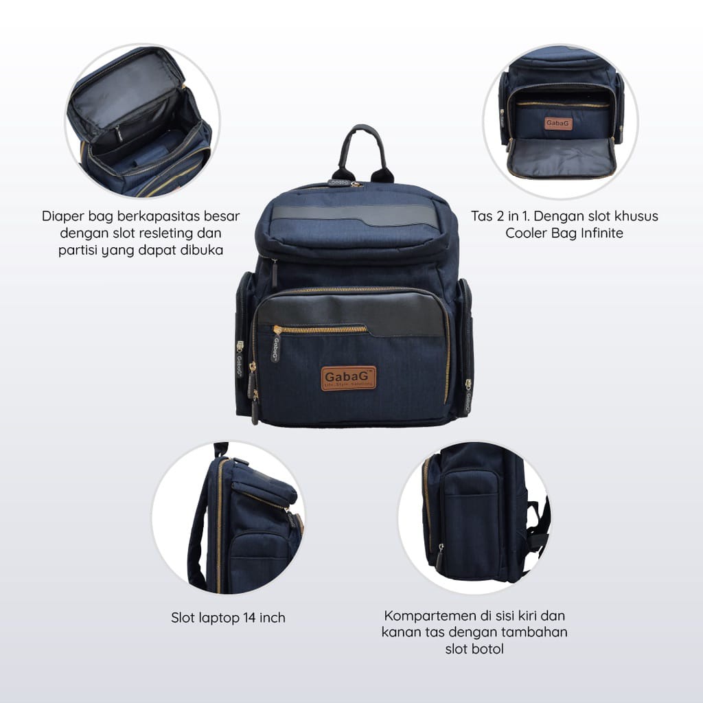 GABAG THERMAL BAG TROY EXECUTIVE - BACKPACK SERIES (FREE 1 ICE GEL)