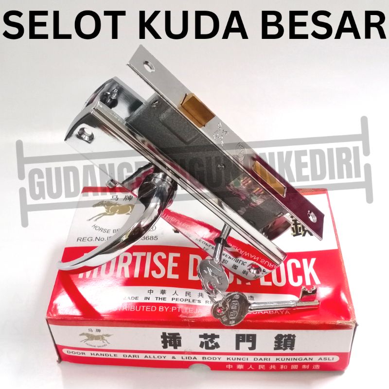 selot pintu rumah handel handle hendel kunci kuda besar 9552