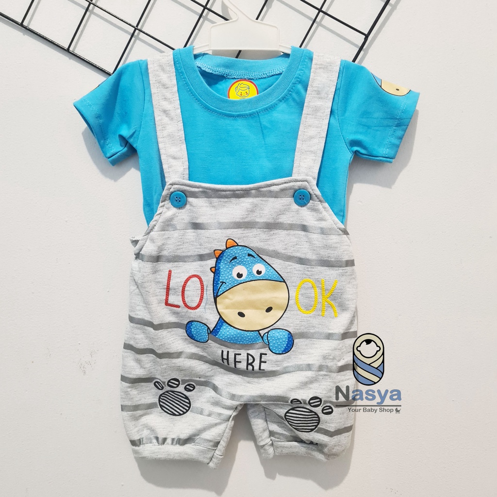 [JC-006] Celana Kodok Dino Bayi 3-6 Bulan / Baju Kaos Setelan Jumper Overall