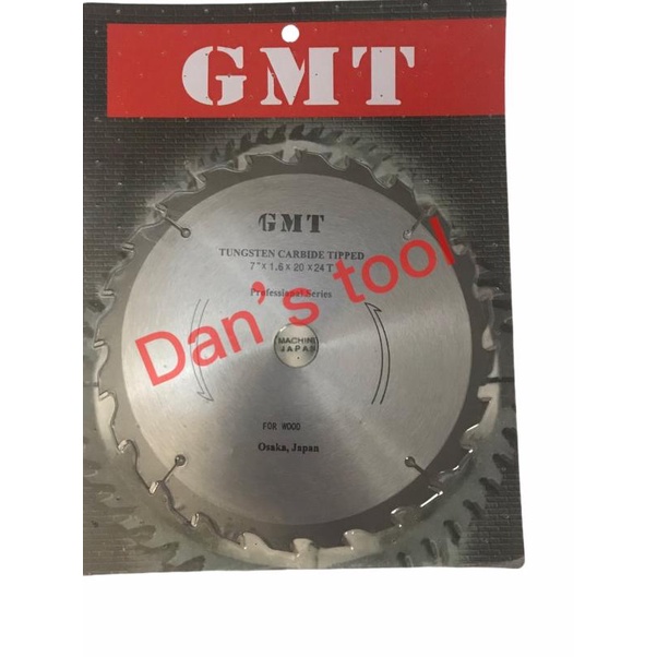 Mata Circular GMT 7 inch x 24 T / Circular Saw Blade/ Mata Potong Kayu