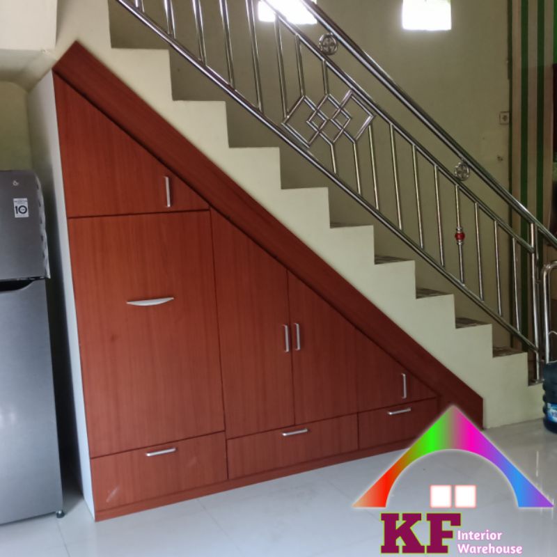 LEMARI BAWAH TANGGA CUSTOM UKURAN / RAK BAWAH TANGGA