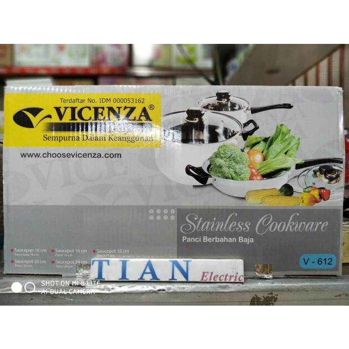 Vicenza V-612 Cookware Set / Panci Set 4 Pcs