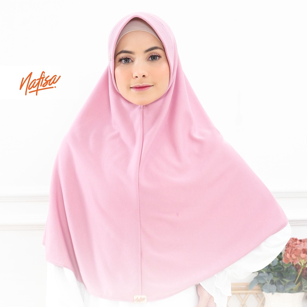 Jilbab Instan Bergo Nafisa ASHA PREMIUM | Hijab Instan Bergo Pad Kecil Antem Minang Polos Kerudung Instan Ukuran Kaos TC