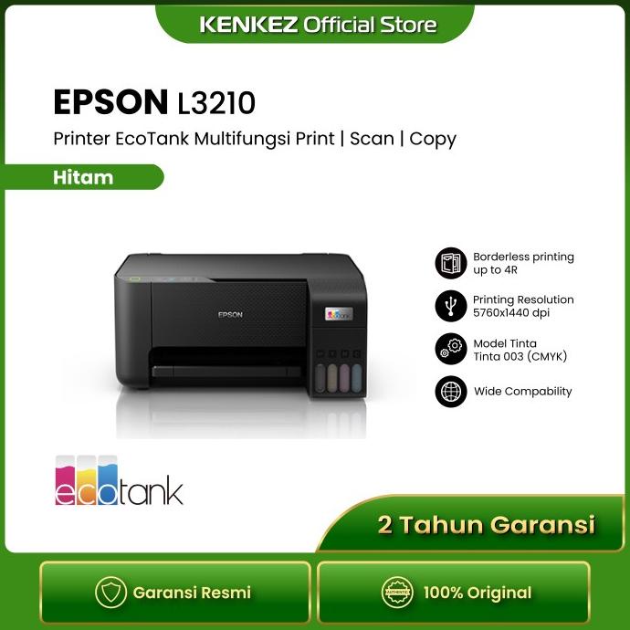 Epson L3210 Printer EcoTank Multifungsi Print/Scan/Copy