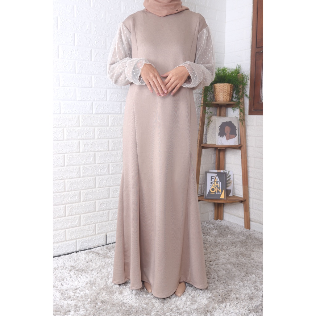 Davea dress scuba wanita dress muslimah