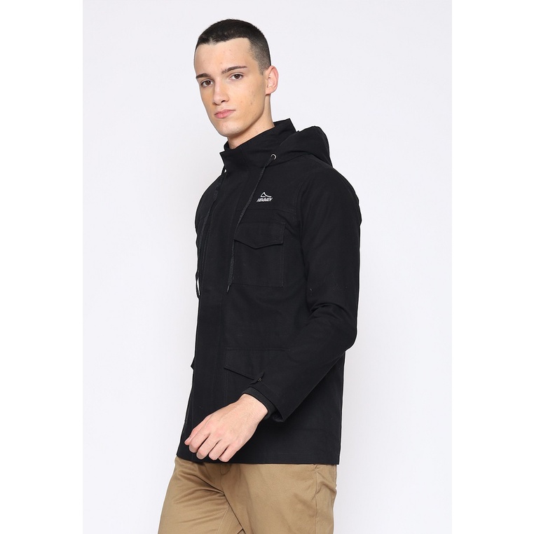HEMMEH Jaket Parka Kanvas Hitam