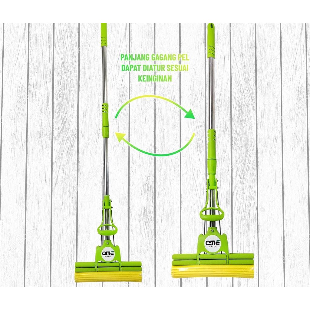 Mop Busa Serbaguna / Sapu Pel Mop Alat Pembersih Lantai Pengering Lantai Sodok / Merk QME QM-721