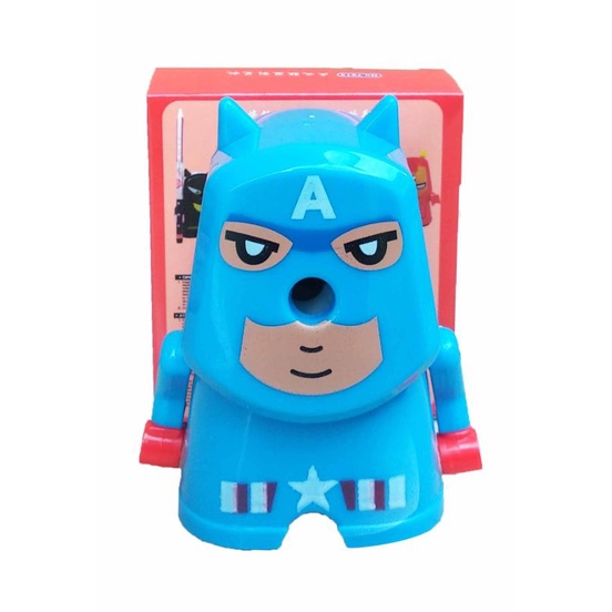 

Rautan Serutan Peruncing Pensil Putar Karakter Superhero Murah Pencil Sharpener Captain America