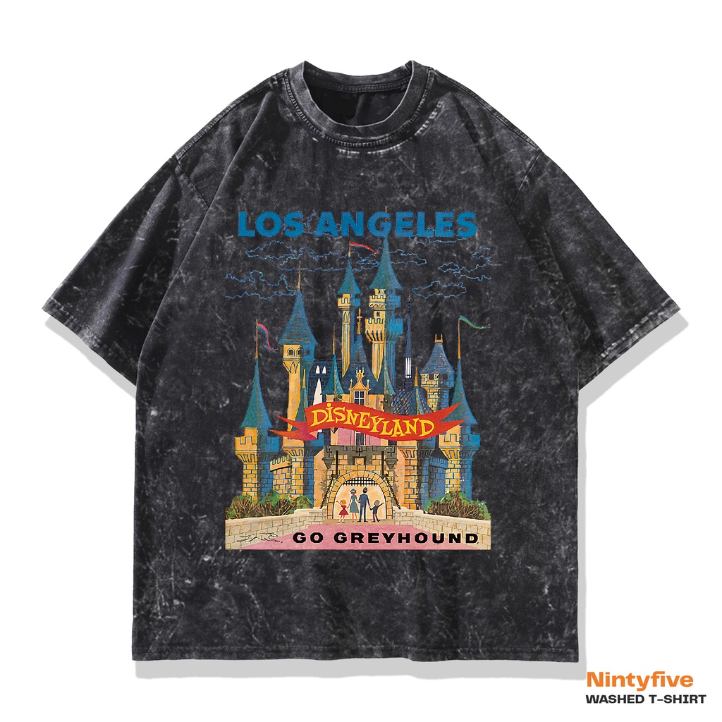 Kaos Vintage Disneyland Los Angeles Oversize Washed Washing