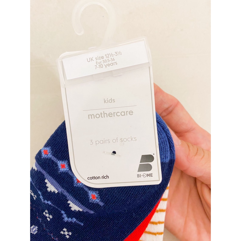 MotherCare Kaos kaki anak kids perempuan laki-laki 3pasang 7-10y